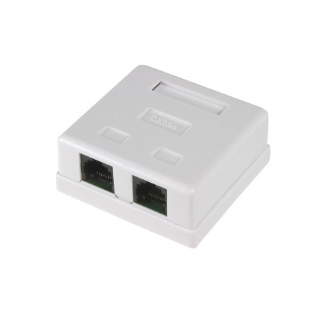 Розетка компьютерная внешняя 2-порта, UTP RJ-45 (8P8C), CAT 5e Розетка компьютерная внешняя 2-порта, UTP RJ-45 (8P8C), CAT 5e