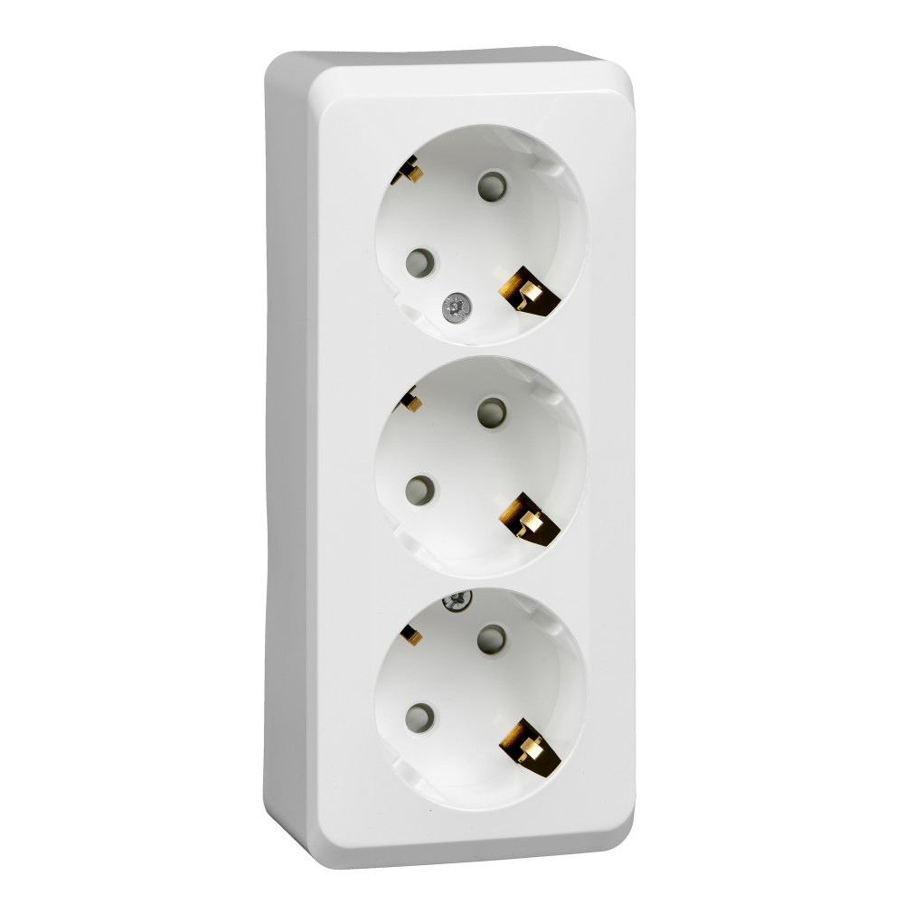 Розетка тройная 16А 250B ЭТЮД